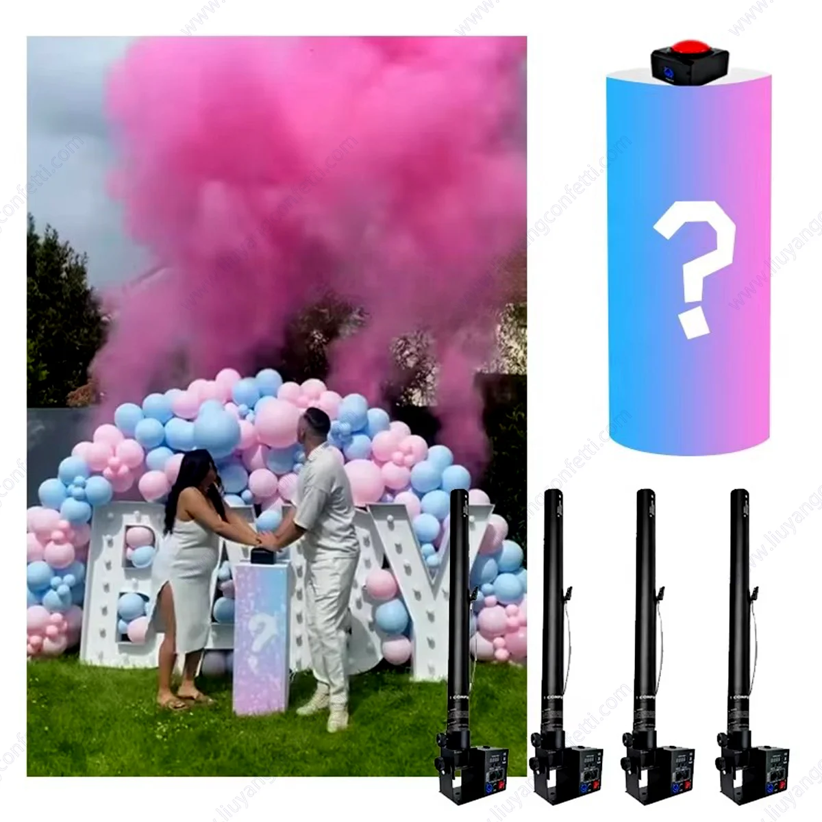 Gender Reveal Smoke Cannon Party Prop