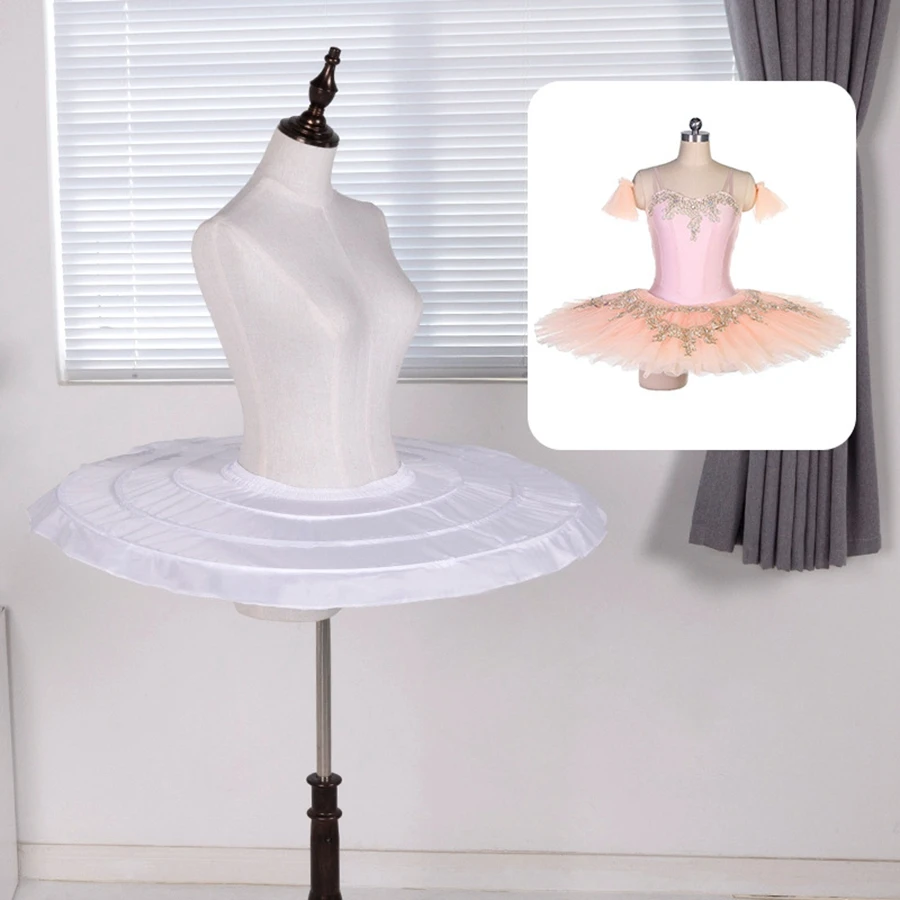 الطفل الباليه تنورة ثوب نسائي الأطفال فتاة كبيرة 3 الأطواق كرينولين تنورة ثوب زفاف فستان تحتية Petticosts 40 سنتيمتر 2025 #1