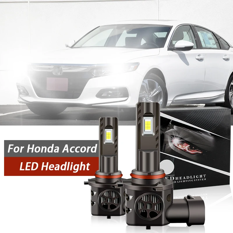 

2pcs LED Headlight Bulbs Kit High + Low Beam Headlamps Conversion Replace For Honda Accord Coupe Sedan 1995-2005 2006 2007