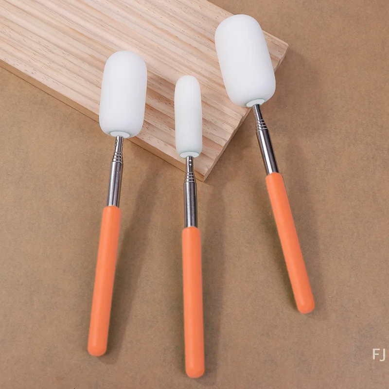 [YU] éponge absorbante en poterie bâton télescopique Sculpture de poterie porte-éponge bricolage bâton de lancer en céramique outils de coupe de poterie