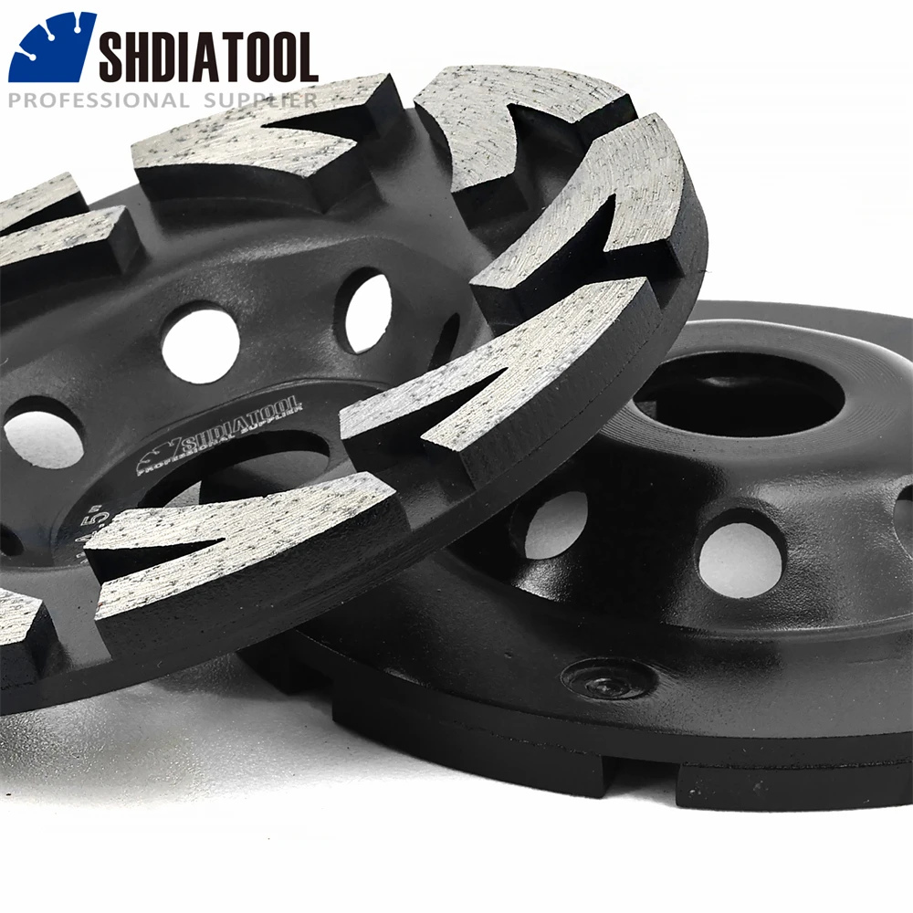 SHDIATOOL 1pc 4.5inch Diamond Grinding Wheel Granite Marble Grinder Concrete Polishing Disc Cup Wheel Bore 22.23mm Angle Grinder