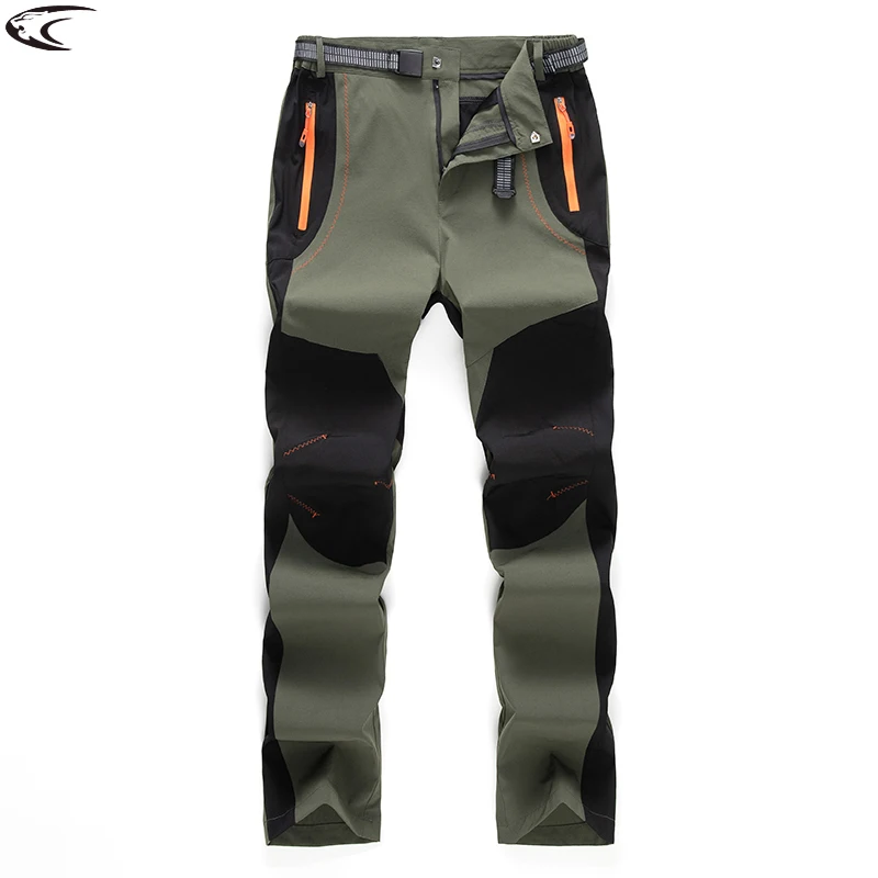 LNGXO Men's Summer Pants Quick Dry Waterproof Hiking Pants Trekking Camping Mountaineering Pants Lightweight Climbing Clothes