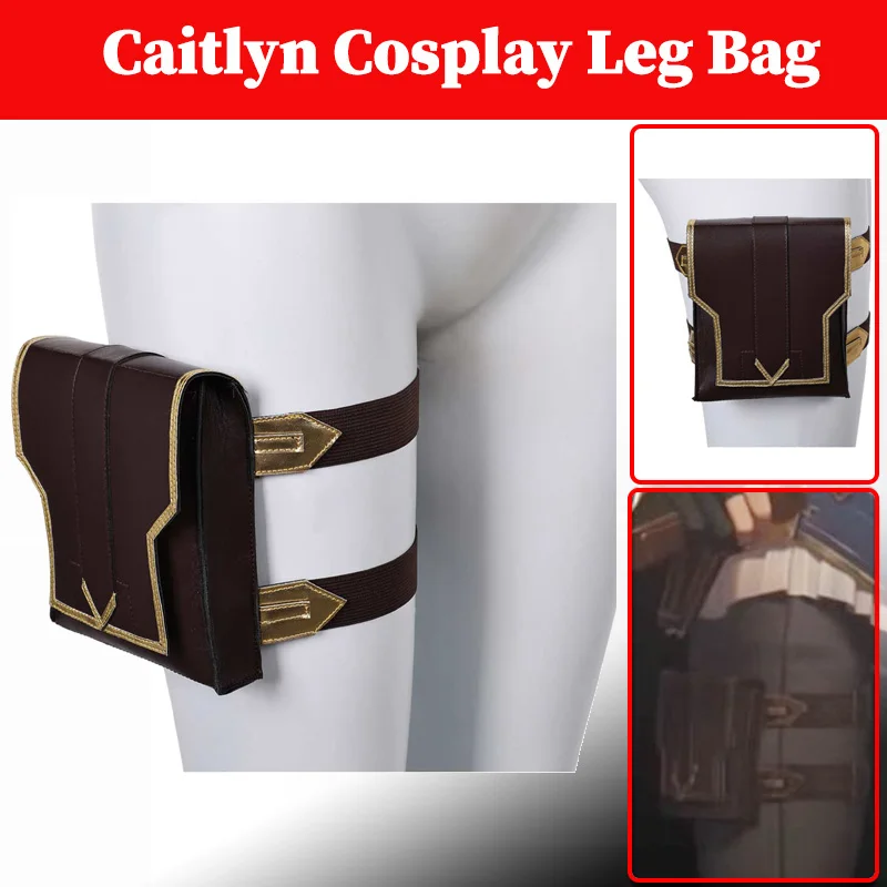 TV Arcane 2 Caitlyn Kiramman Cosplay Leg Bags Costume Game LOL Women Outfits Props Girls Packs Halloween Carnival Suit Accessory