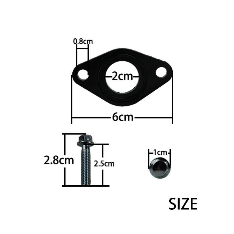 LINGQI Vergaser-Ansaugrohrdichtung, Abstandsdichtung für chinesische 110 cc, 125 cc, 140 cc Motoren, XR CRF KLX Pit Dirt Bike