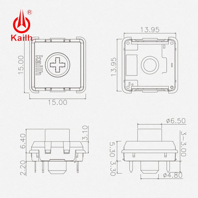 Kailh Choc V2 Niedrigen Profil Schalter 1350 Schokolade V2 Mechanische Tastatur Schaltet Benutzerdefinierte DIY Clicky Taktile Linear Blau Rot Braun