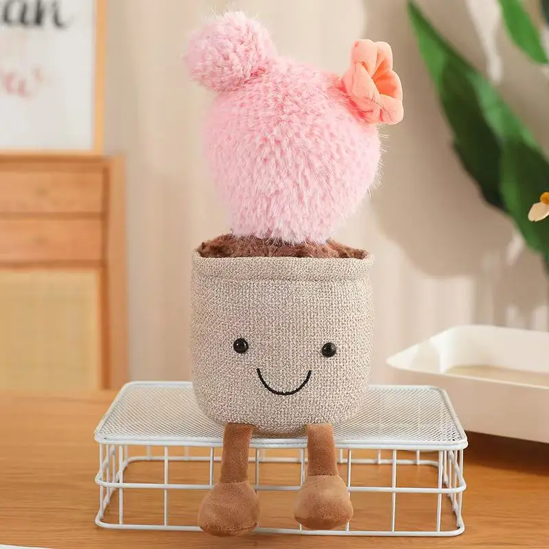 35 cm nueva simulación de cactus planta verde decoración de oficina juguetes de peluche anime de dibujos animados muñecas divertidas adecuadas para dar a amigos
