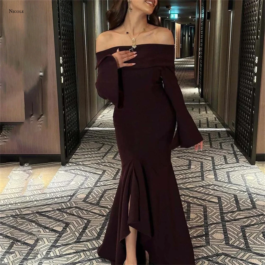 

Nicole Fishtail Skirt Luxurious Party Dress Candle Luxurious Evening Dresses 2025 Custom Made Prom Gown Satin Cloth Robe Soiree