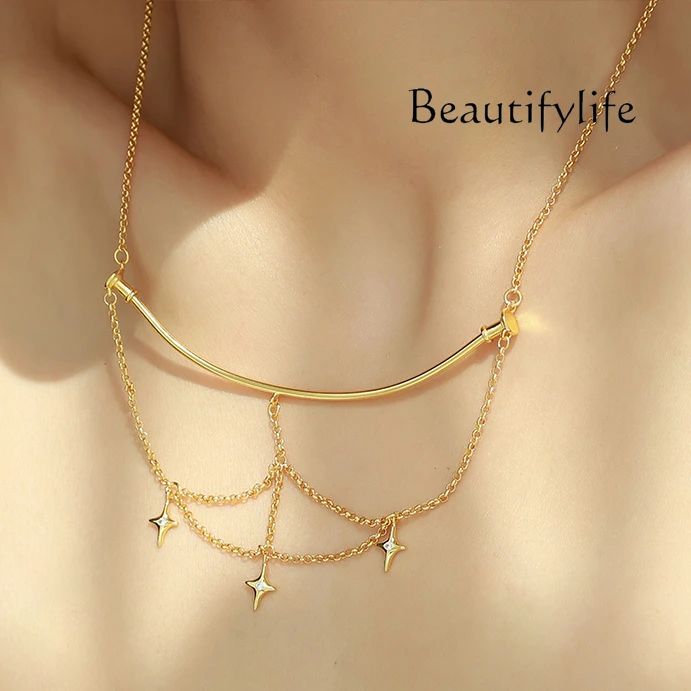 design sense Xingmang priest necklace personalized collarbone chain simple high-end sense characteristic neck chain