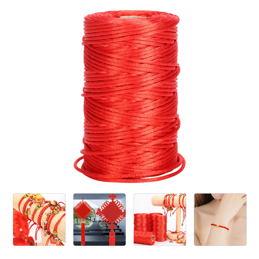 

1 Roll Braided Bracelet Rope Hand Chain Woven Necklace Red String For Diy Jewelry Making Chinese Knot Decorative Rope Handwoven