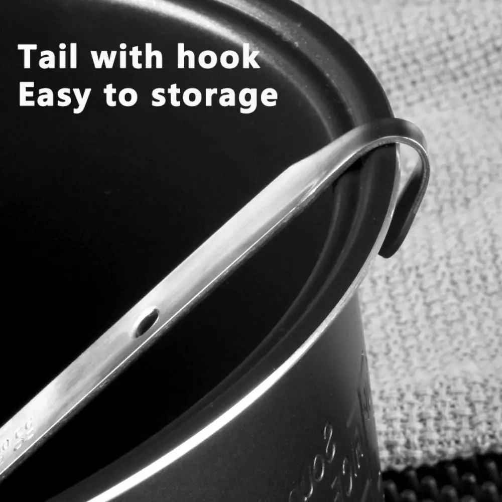 Durable Stainless Steel Measuring Ladle 1/2/3oz Deepened Scoop Soup Ladle with Hanging Hook Kitchen Scoop Kitchen Utensil