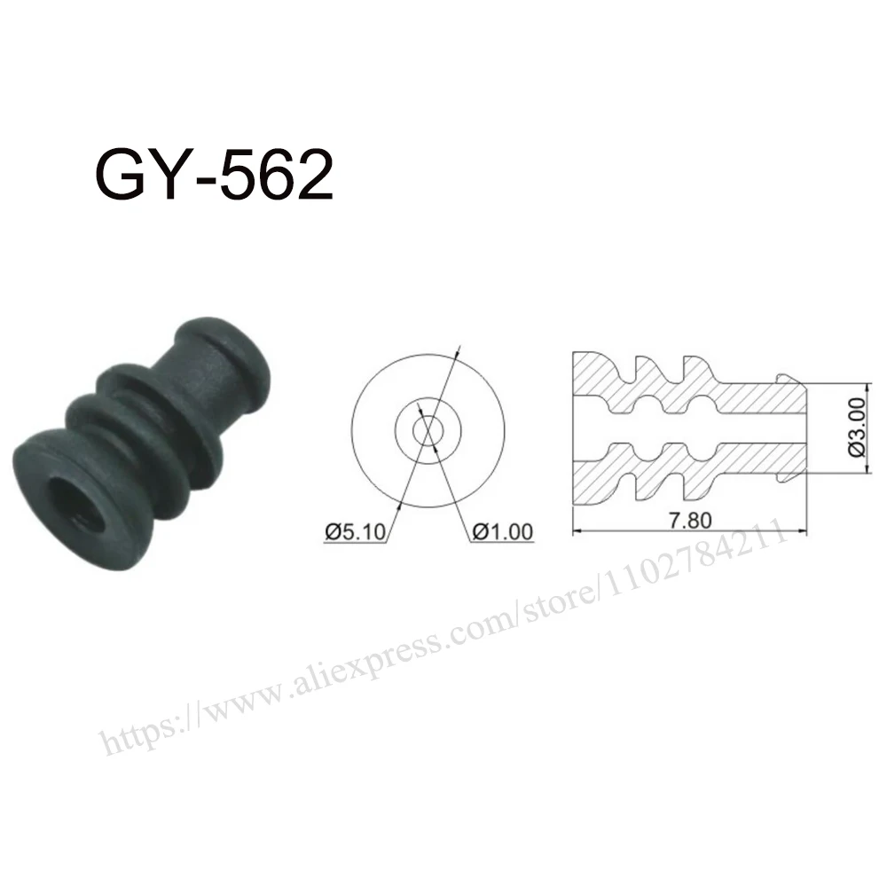 

5000pcs GY-562 small New energy auto seal rubber automotive Waterproof connector terminal plug pin socket