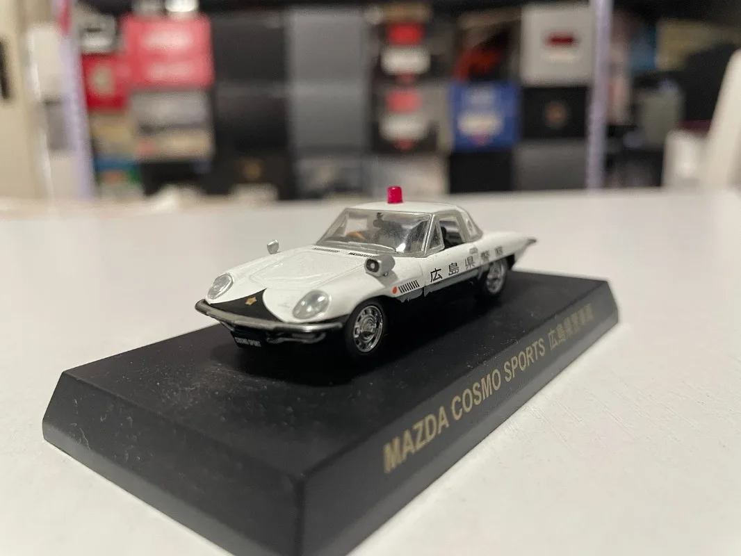 KYOSHO Diecast 1/64 Bilancia Mazda Cosmo Hiroshima Prefectoriale Auto Della Polizia In Lega Modello di Auto Giocattoli per I Ragazzi Regalo