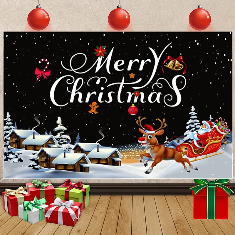 1 قطعة عيد ميلاد سعيد سانتا كلوز نمط خلفية القماش زخرفة عيد ميلاد الزفاف المشهد التصوير الدعائم لوازم الديكور #4