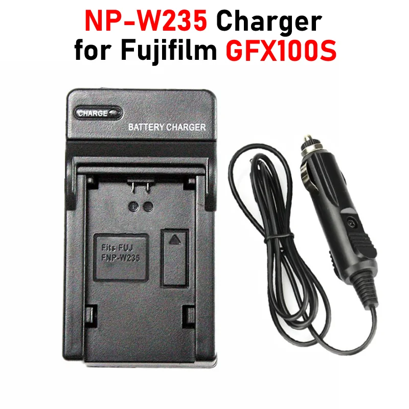 GFX100S Battery Charger with Car Charger BC-W235 Charger for Fujifilm GFX100S Charger