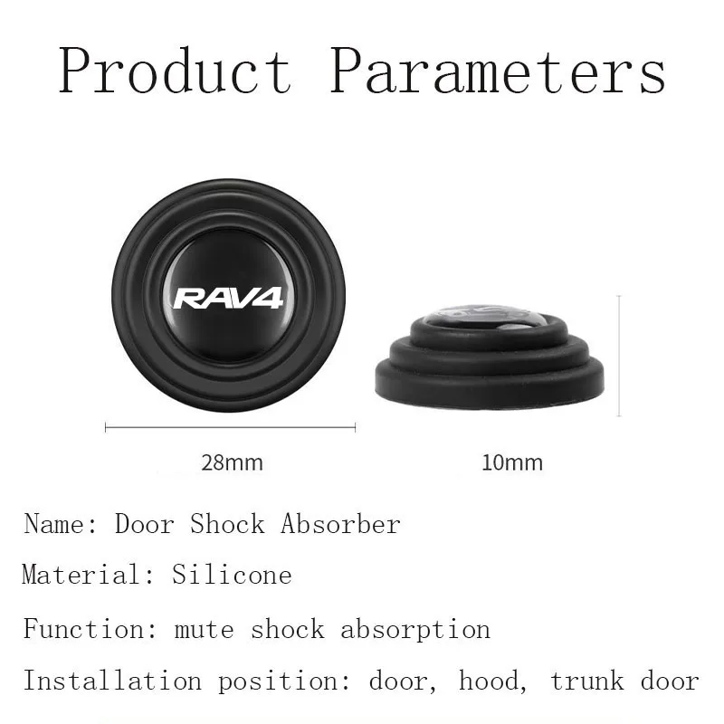 Car door anti-collision shock absorption silicone pad sound insulation buffer sticker for Toyota Rav4 Xa50 Car Accessories