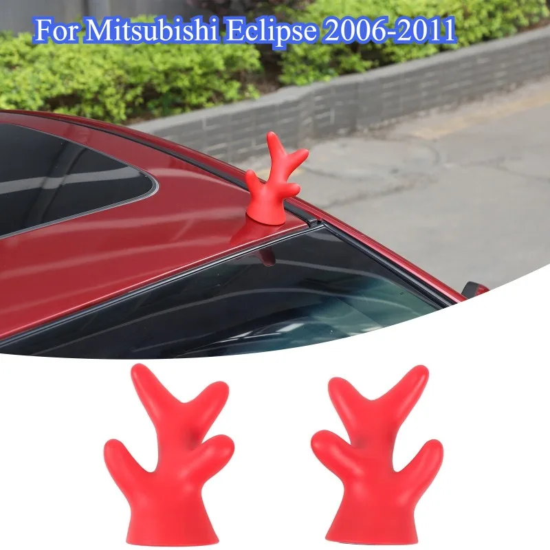 

For Mitsubishi Eclipse 2006-2011 PVC Car Roof Decoration Deer Antler 3D Stickers Car Accessories