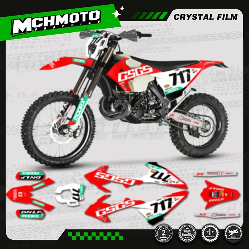 

MCHMFG для GASGAS 2018 2019 2020 EC MOTO мотоциклетная команда графическая наклейка и наклейка комплект 006
