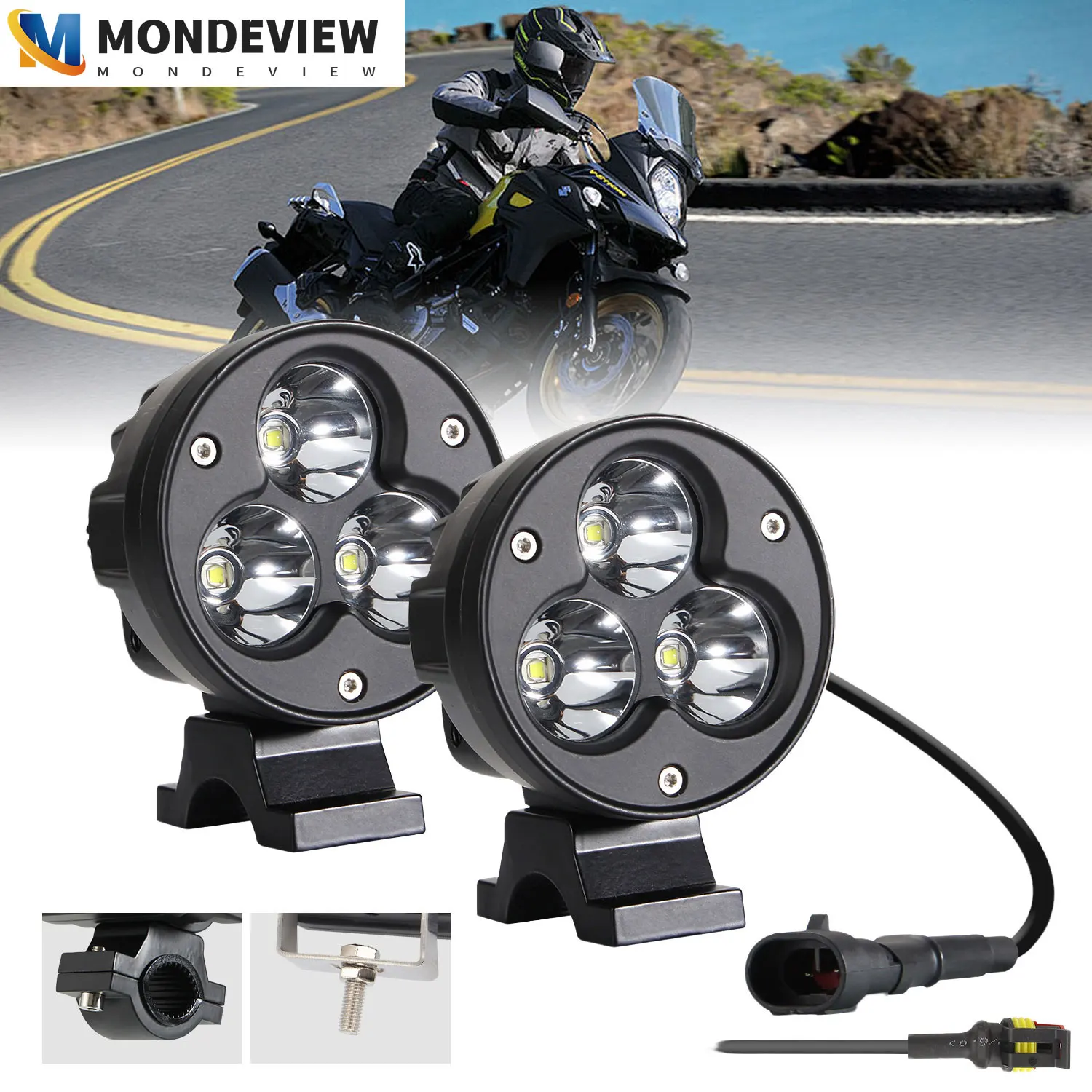 

MONDEVIEW motorcycle spotlight 280W high power 10000LM ultra bright modified auxiliary light front bumper light