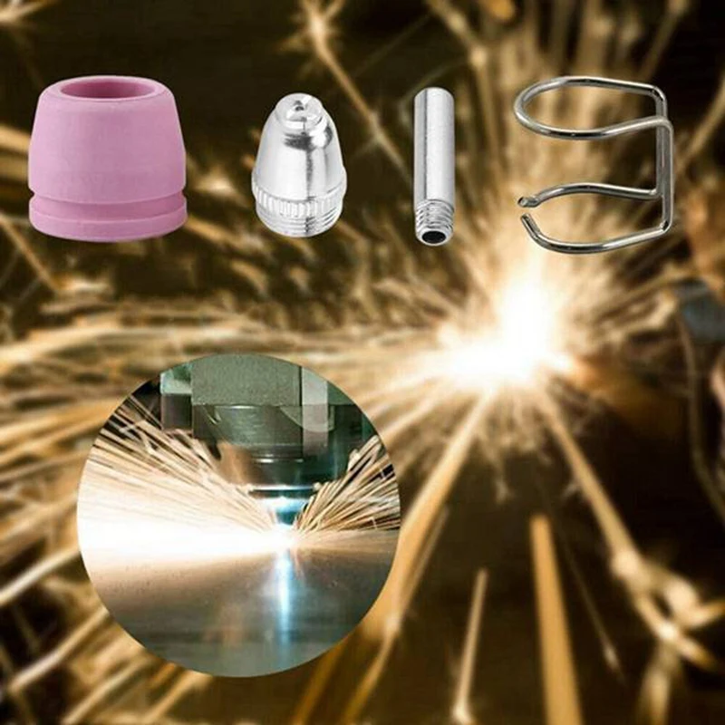 Imagem -02 - Plasma Cutter Kit Consumíveis Tocha de Corte Ponta Bicos Eletrodos Escudo Cap 1.0 mm 46 Pcs Sg55 Ag60 Wsd-60