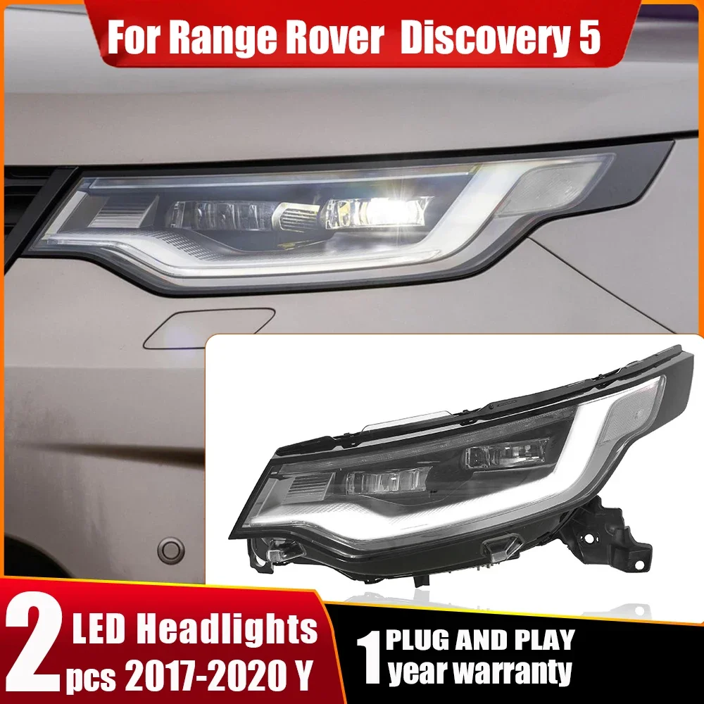 2pcs Head Lamp for Land Rover Discovery 5 LED Headlight 2017-2020 LR5 Headlights DRL Turn Signal High Beam Angel Eye Projector