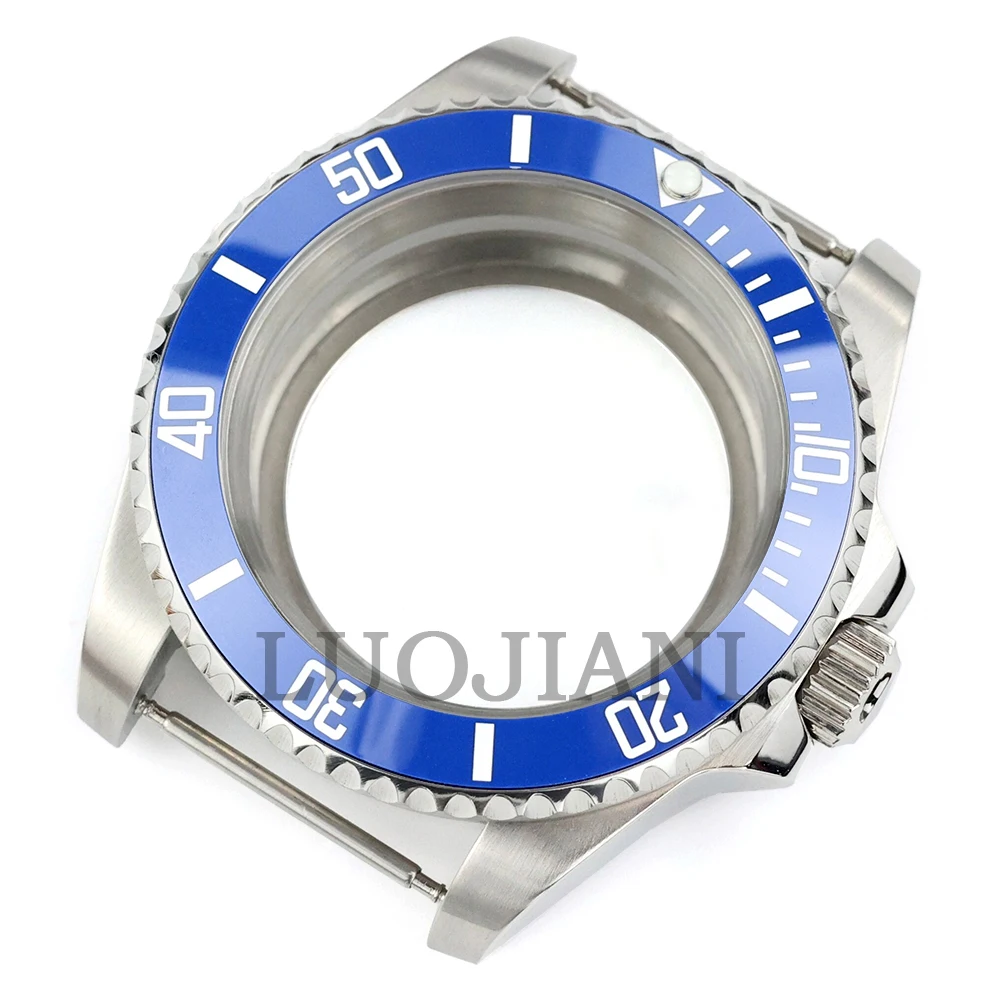 For Submariner Case 40mm NH35 Silver Watch Case Solid Oyster/Jubilee Bracelet Fit NH34 NH35 NH36 NH38 Movement 28.5mm Dial image 3