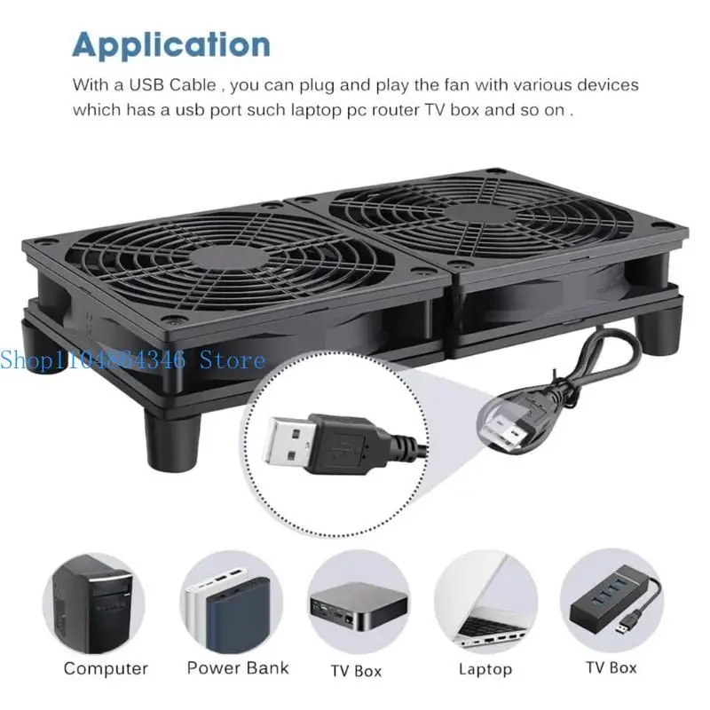 

5asd 2 Packs 120mm USB Cooling Fans Powerful for Gaming Computers and Desktops