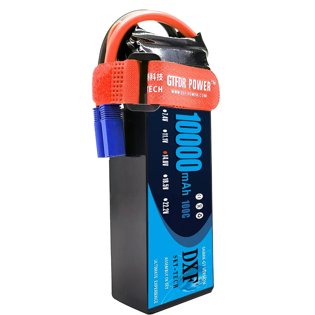 DXF 4S Lipo Batteria 14.8V 10000mAh 100C EC5 XT90 Spina Softcase per RC 1/8 1/10 Auto Camion Carro Armato Modelli RC XXMAX 8S Arrama 8S