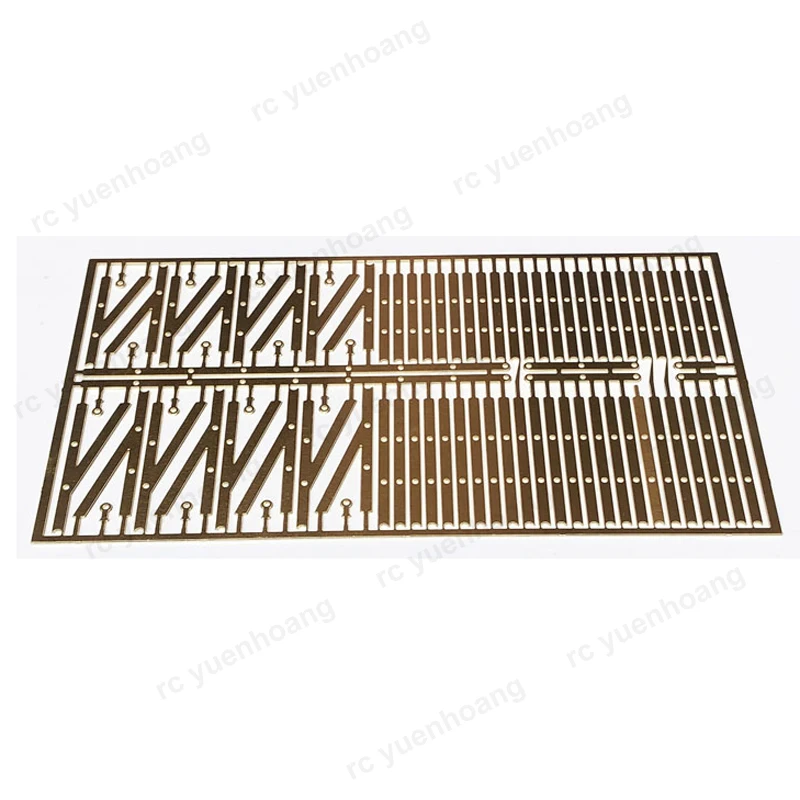 1Set Civil Ship Model Railing Height 30mm Brass Etched Three Rail Micro Marine Armrest Handrail Hanisters for Smith 960 RC Boat