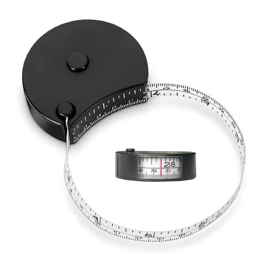 Dual-Scale Body Measuring Tape with Locking Pin Retractable Window Reading Soft Tape Measure 60Inch Length Portable
