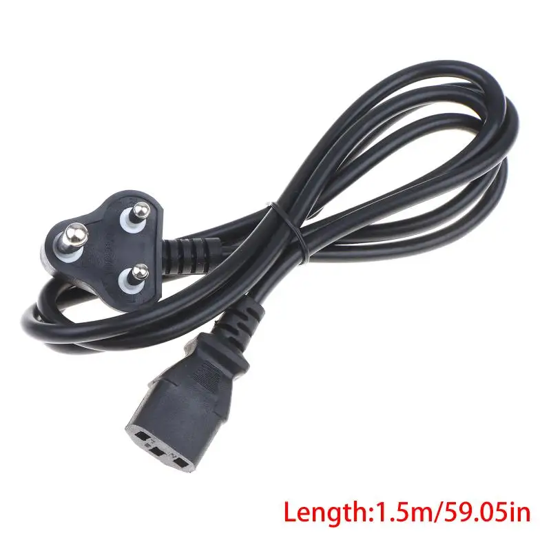 India Standard Power Cord ISI Power Cable 110~250VAC 10~15A 1.5m Type D Adapter Plug To IEC320 C13 Kettle Power Supply