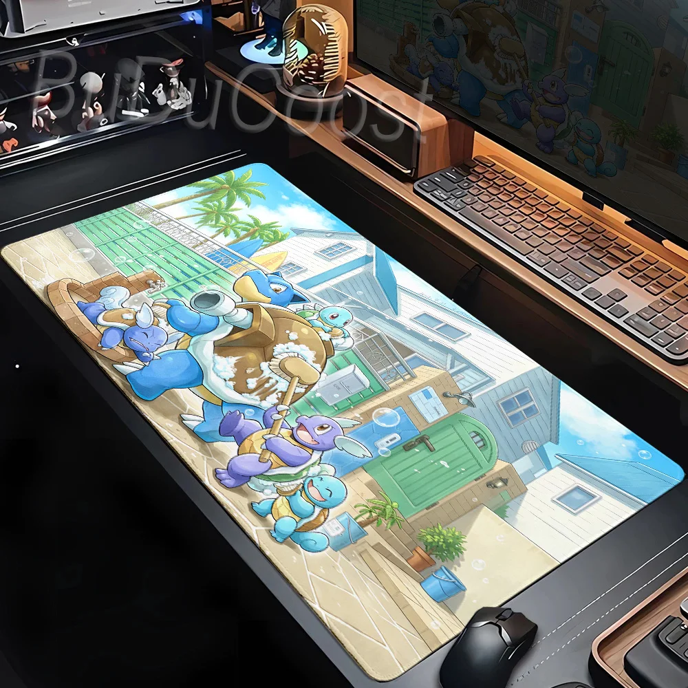 P-Pokemon Rubber Mouse Pad Lockedge Large Gaming Accessories E-sports Players Computer Gamer Keyboard Mouse Mat Desk Mousepad