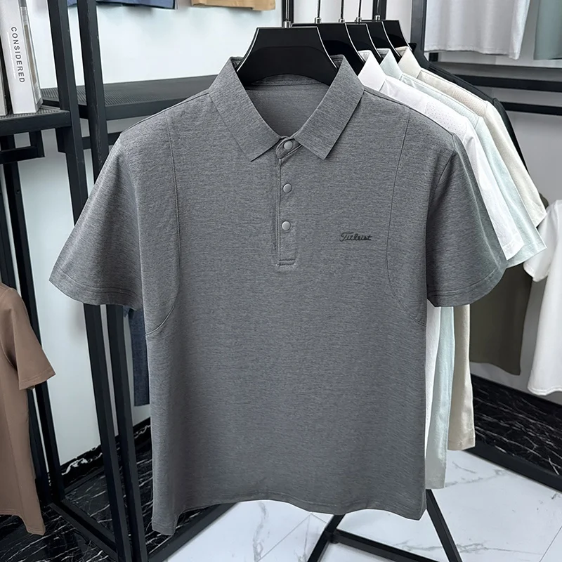Designer Edition Herren Kurzarm-Poloshirt mit Revers, Knöpfen, Belüftungslöchern und Buchstabendruck – Modischer Trend, Bestseller für Herren – Detail 22