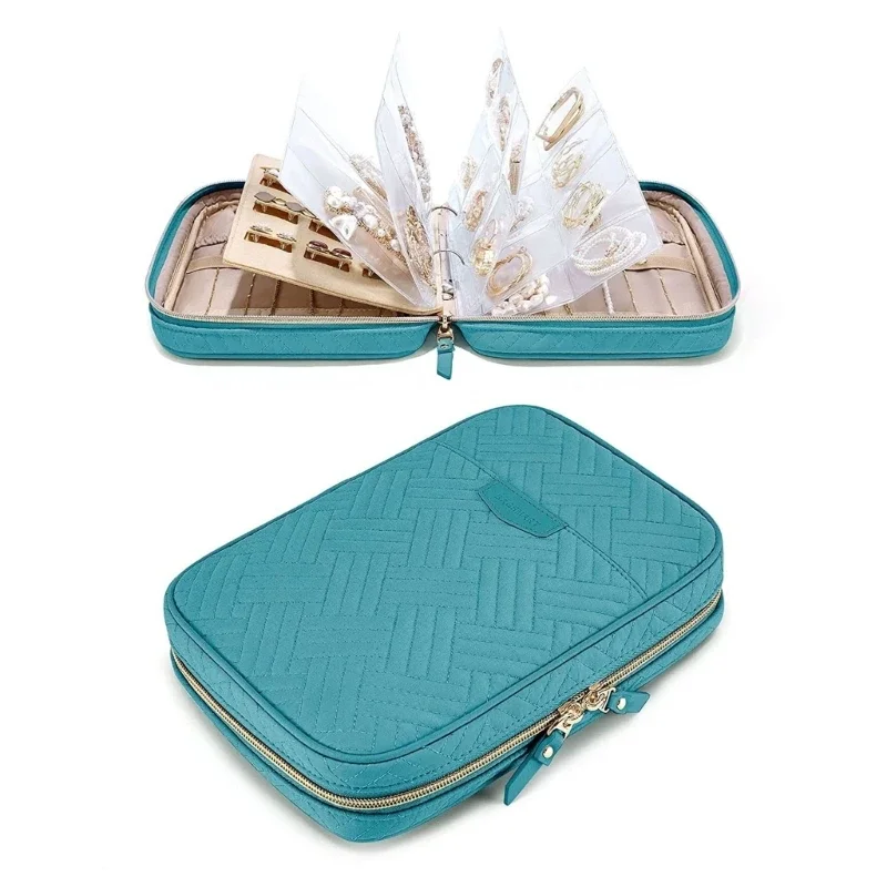 

Стильная коробка для хранения ювелирных изделий с прозрачными карманами, переплет для ювелирных изделий, органайзеры для книг,