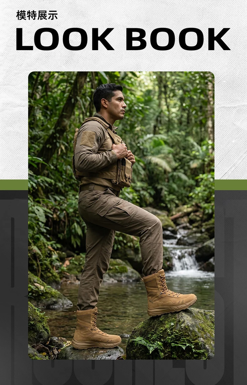 Neue taktische Stiefel für Herren, atmungsaktiv, wasserdicht, ultraleicht, für den Außenbereich, für Herren, Armee-Stiefel, schnelle Reaktion, Schnürung, Sicherheitsarbeit – Detail 20
