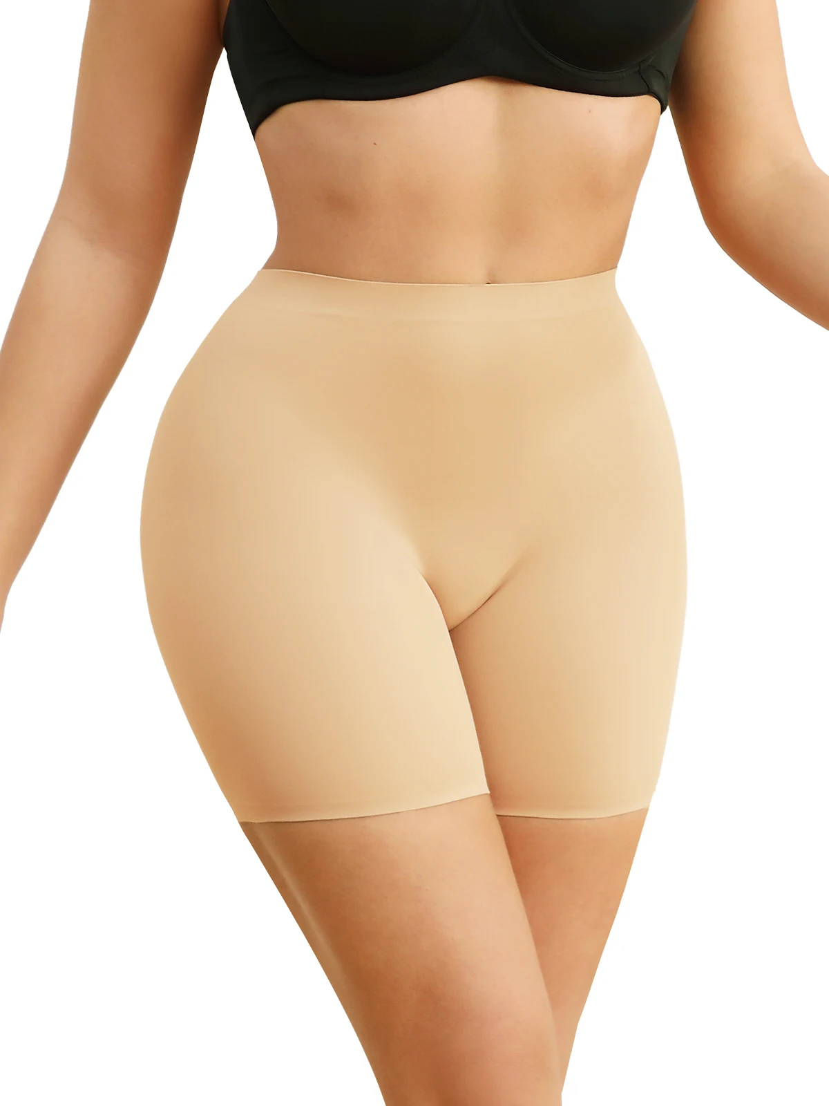 ملابس داخلية قصيرة للنساء بدون خياطة وناعمة عالية الخصر، سراويل قصيرة للتحكم في البطن، ملابس داخلية لتنحيف الجسم