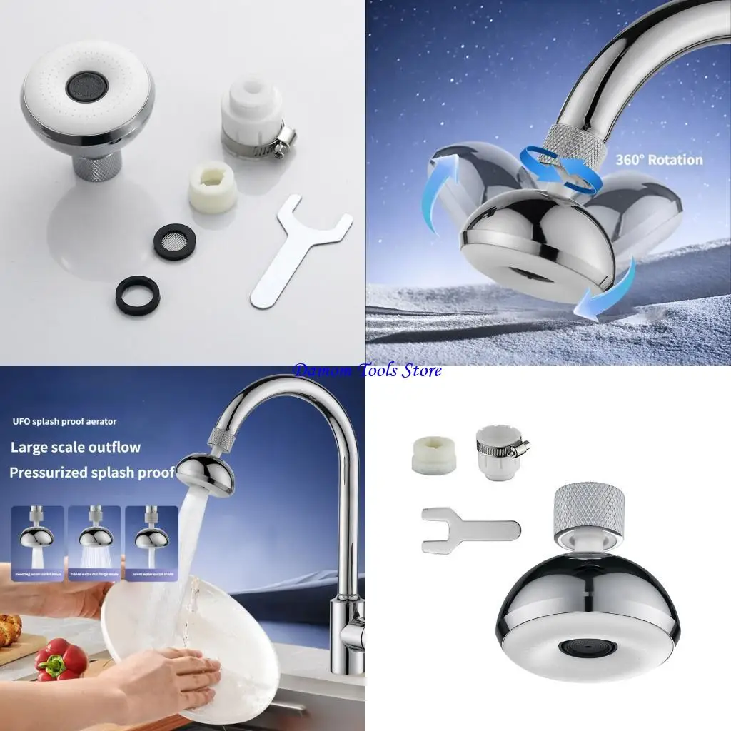 

57BE Not Splashes Aerator Nozzle with 3 Water Mode & Universal Space Saving Faucet Extender Rotations for Most Tap