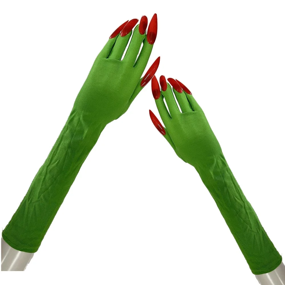 Halloween effrayant sorcières ongles longs gants Vampire vert griffe gants diable gant Halloween Cosplay accessoires cadeaux