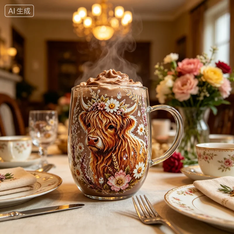Vintage Collectible Glass - Винтажная стеклянная кружка с изображением шотландской
