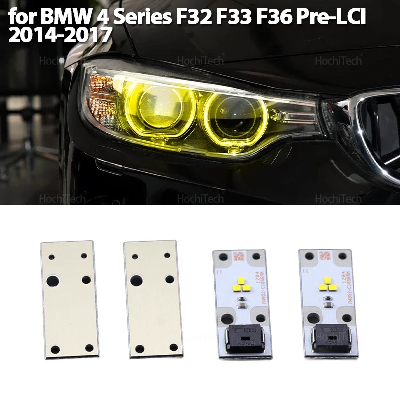 

For BMW 4 Series 4er F32 F33 F36 Pre-LCI 2014-2017 Car Front Headlight Yellow Led Insert Diode Board Angel Eyes Light Board