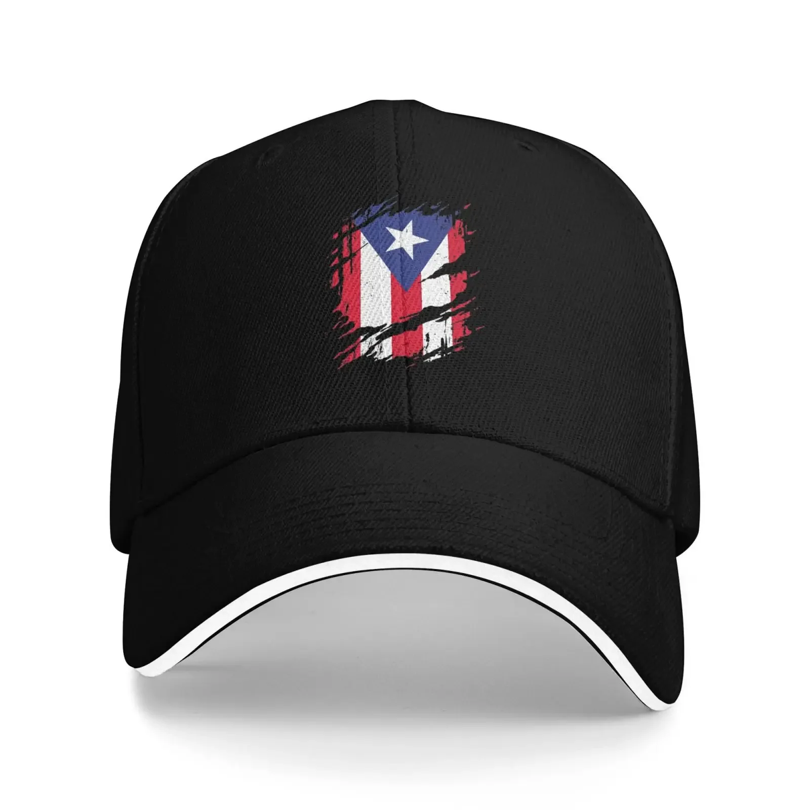 2026 Puerto Rico Flag Print Cap Outdoor Baseball Caps Snapback Adjustable Cap Luxury Hat Polychromatic Winter Hat Men's Hats Wom