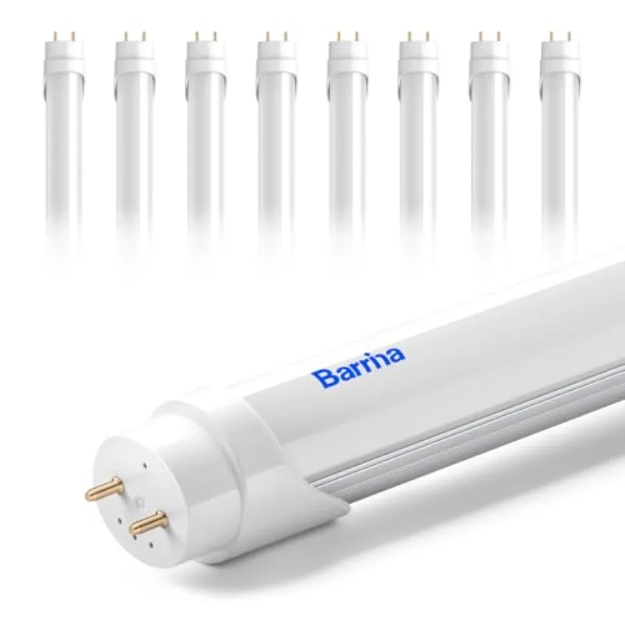 T8 LED Bulbs 4 Feet, Fluorescent Light Bulbs Replacement, 24W, 3200LM, Bright Light Ballast Bypass, Dual-End Powered, T8 T10 T1