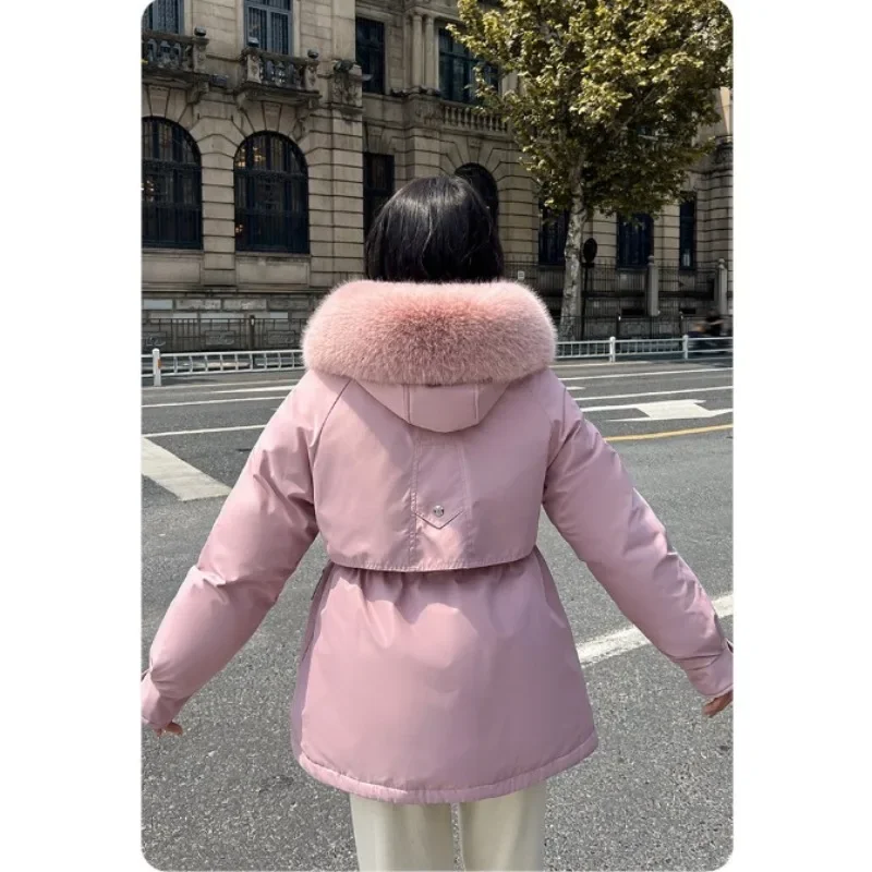 Chaqueta Parka para mujer, Parkas largas, abrigo con capucha de algodón para mujer, abrigo largo holgado, grueso, cálido, a prueba de viento, informal, de invierno, de talla grande