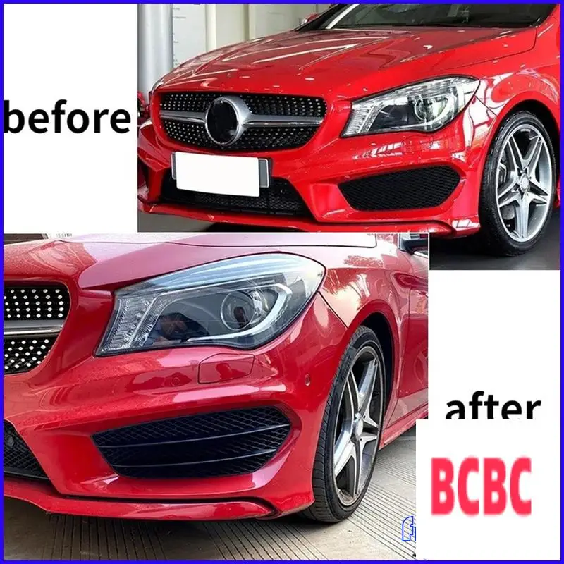 BB-Fog Light Cover Grille Front Bumper For Mercedes Benz CLA Class C117 CLA200 250 CLA45 AMG 2013-2015 Grill Grid Kit