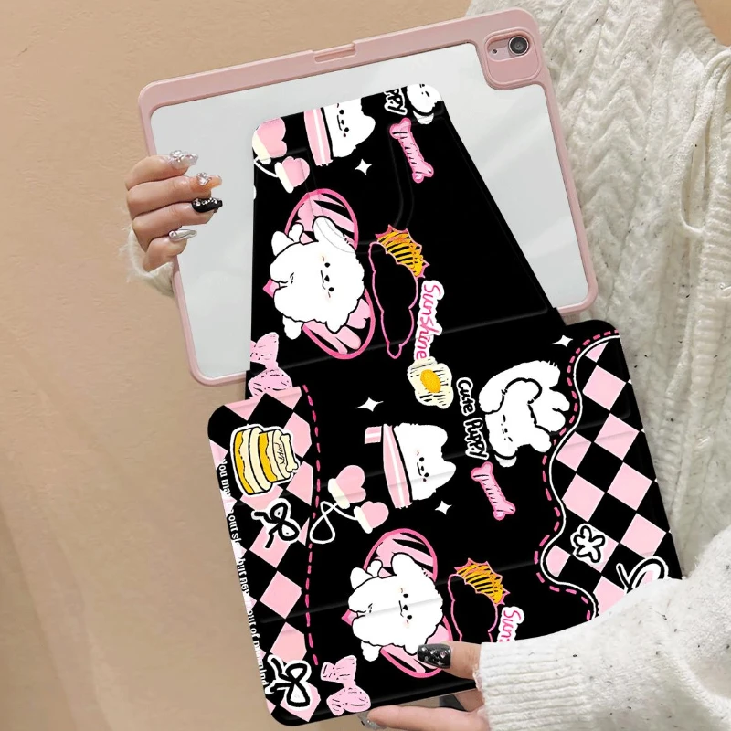 Tablets Rotation Cover for Ipad 5th 6th 9.7 Pro 11 2nd 3rd 4th Ipad 10th Generation Case Cute Puppy with Pencil Holder Case