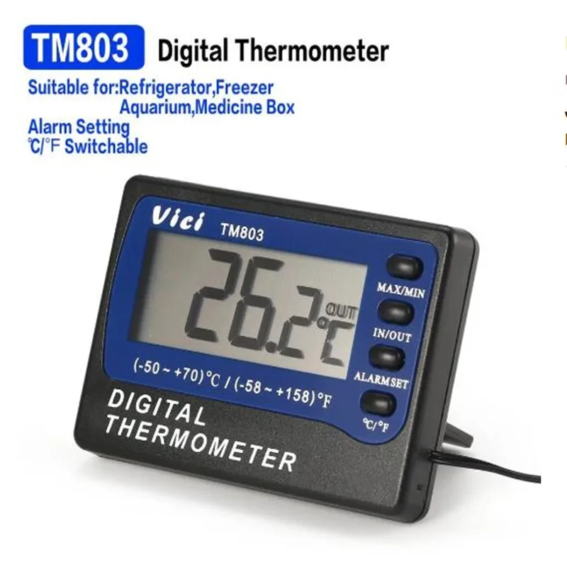 VICI TM803 Fridge Refrigerator Freezer Digital Alarm Thermometer Temperature Meter