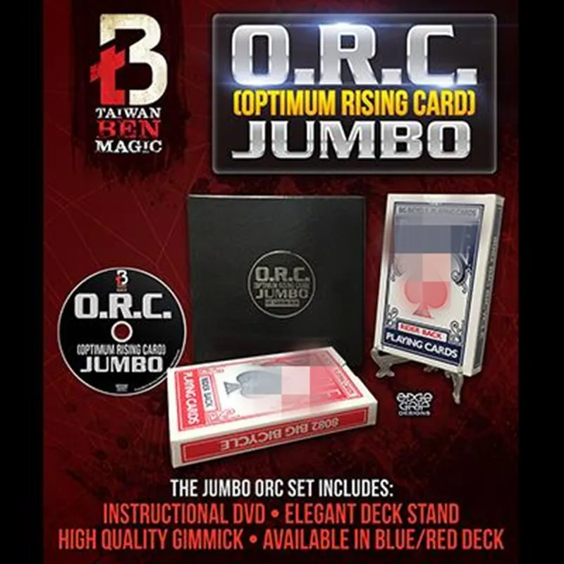 O.R.C. (Optimum Rising Card) Jumbo by Taiwan Ben Magic Tricks Magician Ultimate Ring Card Magie Close Up Illusion Gimmick Props