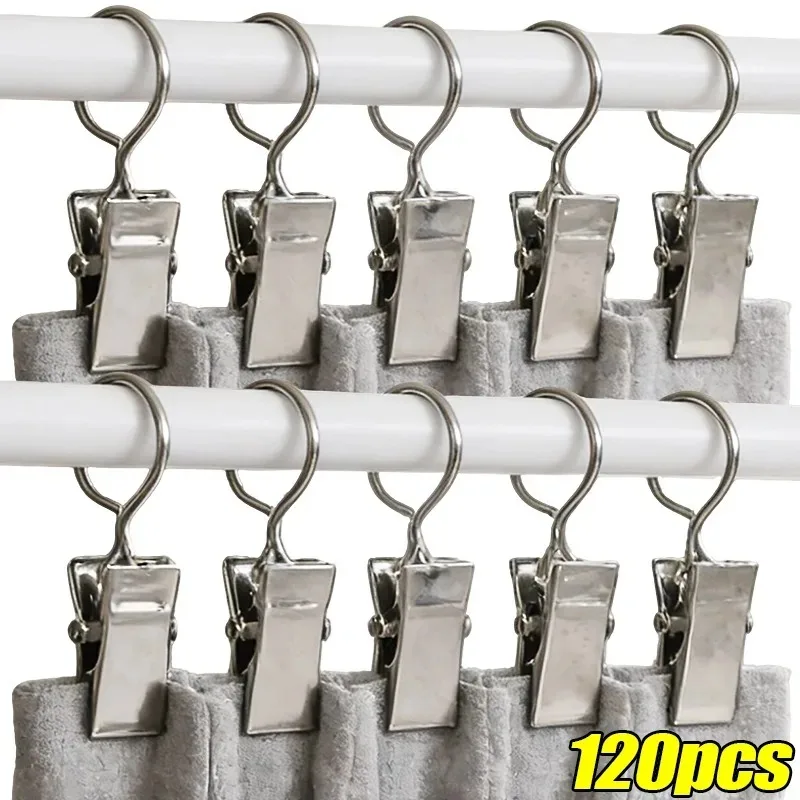 Wholesale Stainless Steel Curtain Clips Window Metal Curtain Clamp Hanging Socks Photos Drapes Decoration Mini Clip Accessories