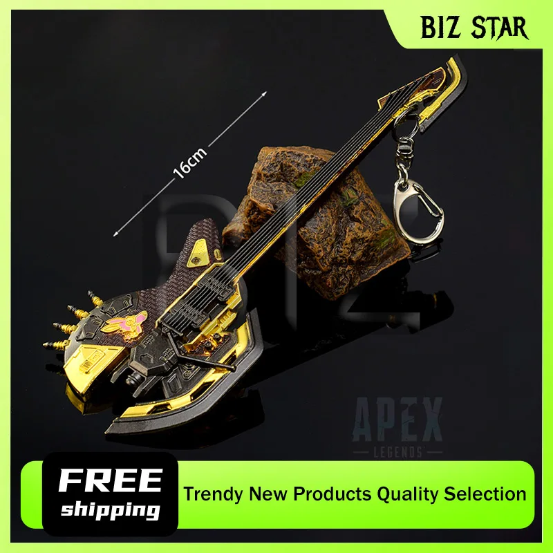 16cm/6.3in apex jogo periférico trovão herança louco trovão lâmina arma metal artesanato modelo ornamento chaveiro pingente brinquedo