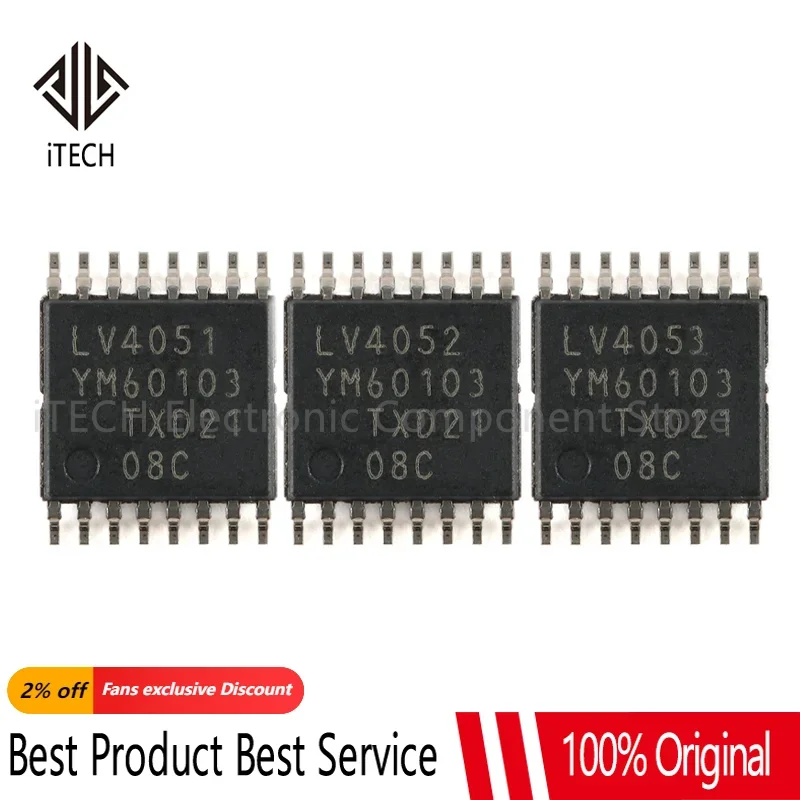 5PCS 74LV4051PW 74LV4052PW 74LV4053PW LV4051 LV4052 LV4053 TSSOP-16 Multiplexer Switch ICs Analog Switch SMD IC