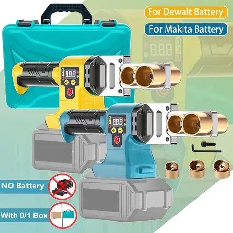 전기 파이프 용접기 무선 퓨저 PPR/PE/PP 납땜 인두 플라스틱 튜브 가열 핫멜트 맞춤 Makita/Dewalt 18V 배터리
